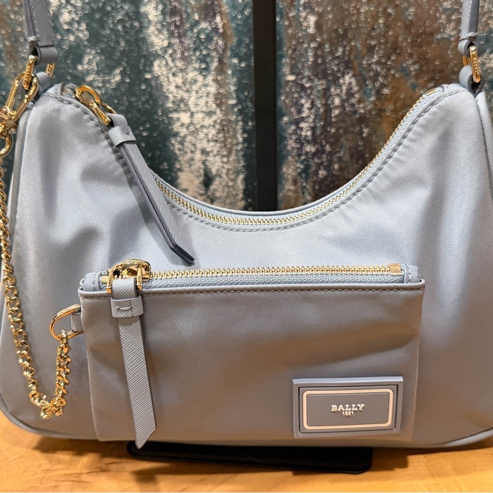 Bally Nour Shoulder Bag in Seashell Blue